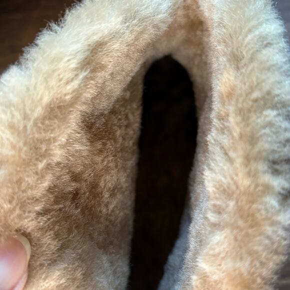 Born Brown Leather Shearling Lined Western Style Slip On Boots - size 8.5 - Picture 8 of 8